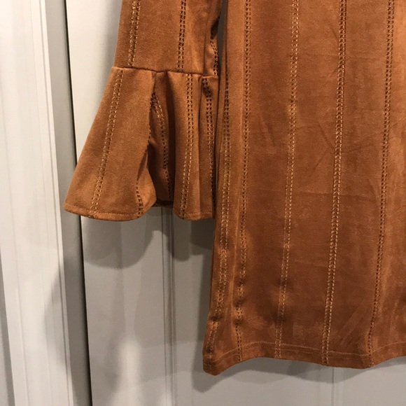 Anthropologie Do-Be faux suede brown dress. SIZE S NWT - Picture 2 of 7